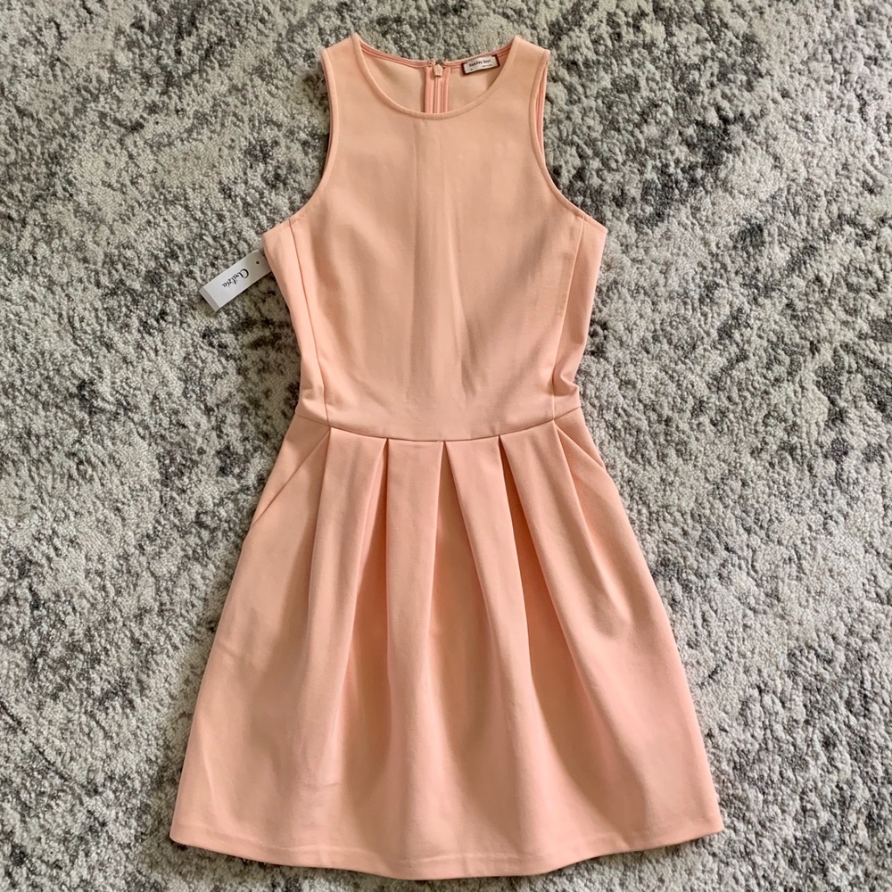 Aritzia Sunday Best Tartine Sleeveless Dress Peach
